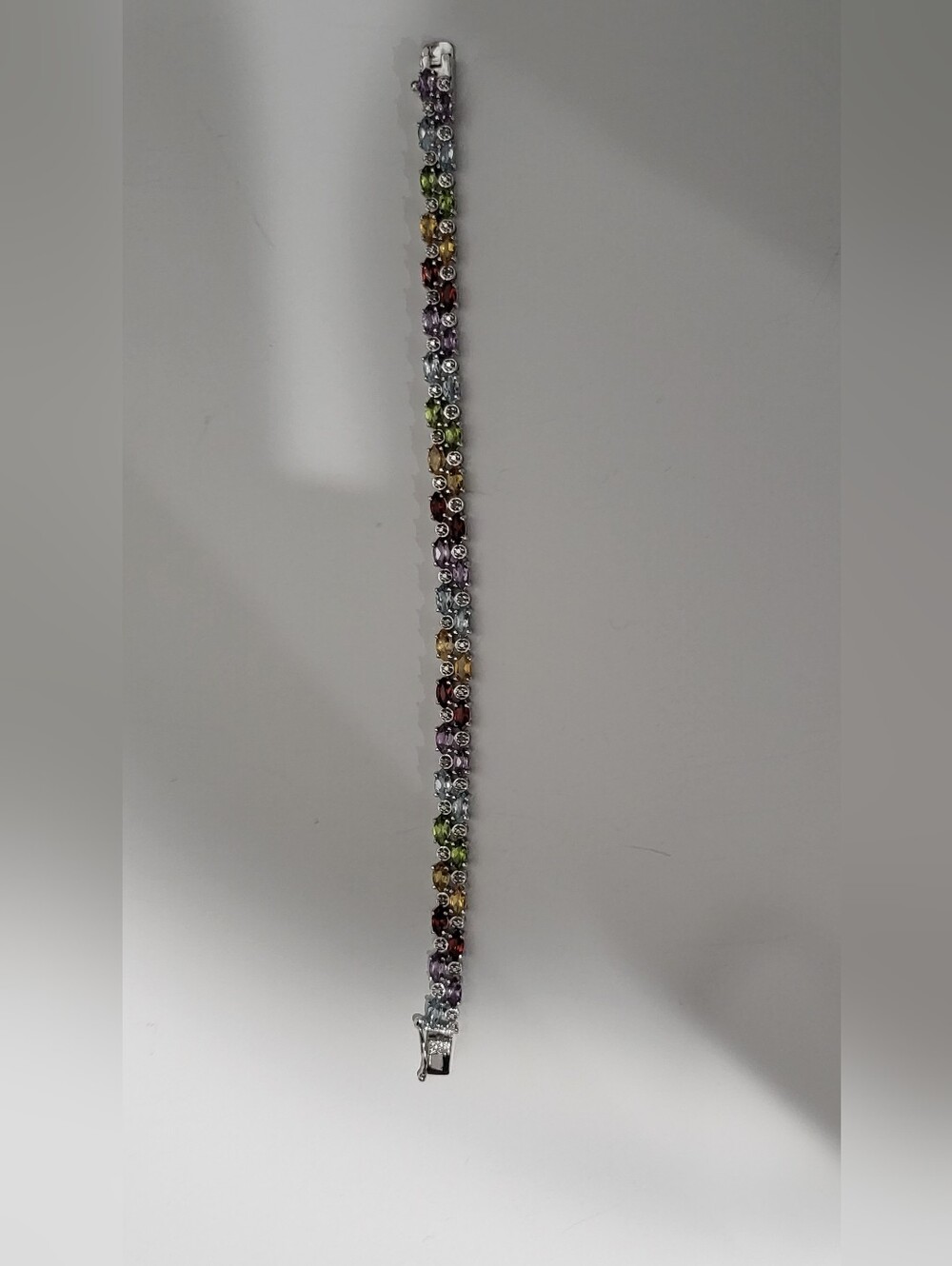 Multicolor Gemstone Tennis Bracelet - Women Jewelry - Picture 2 of 8
